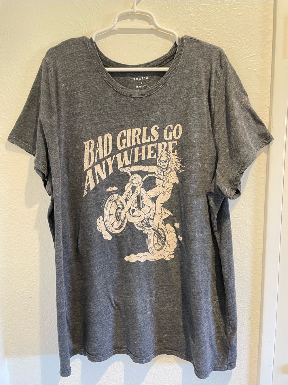 💀 Torrid "Bad Girls Go Anywhere" Vintage Biker Tee 4X ⚡